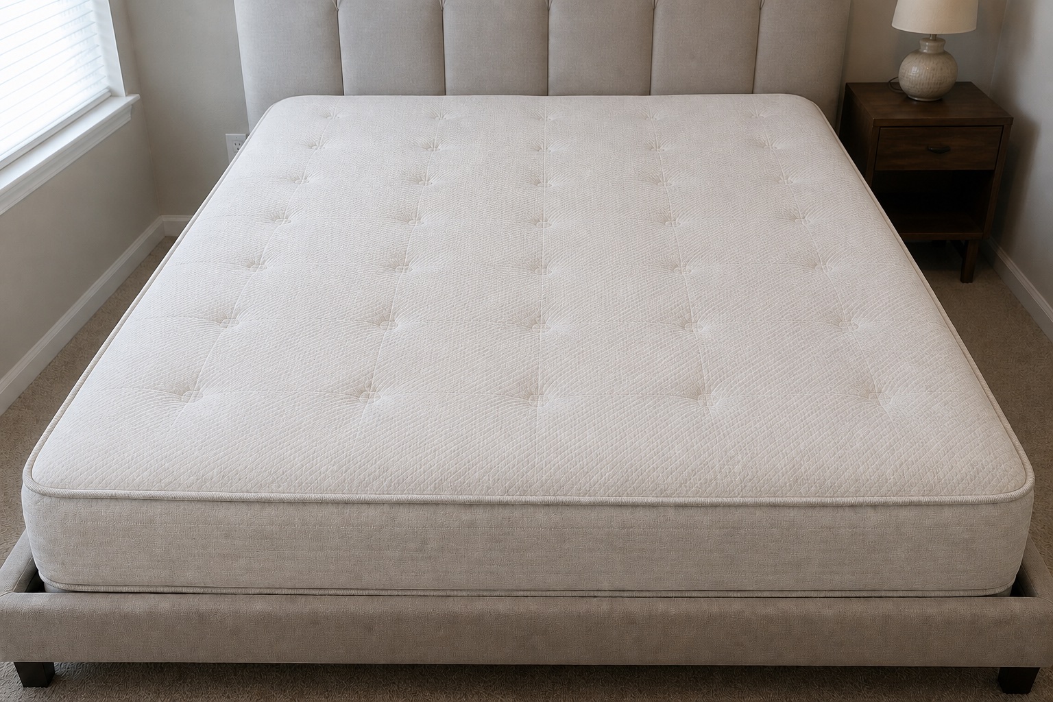 Clean mattress after professional deep extraction